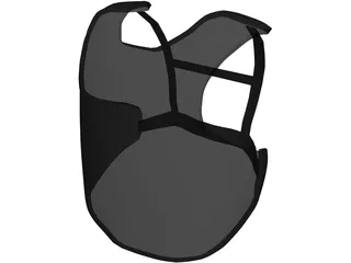 Baseball Catcher Body Guard 3D Model preview