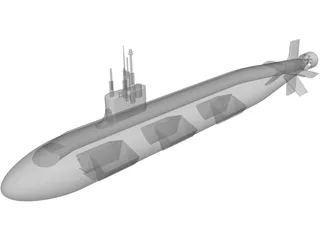 Seawolf 3D Model preview