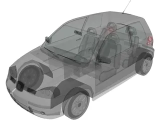 Seat Arosa 3D Model preview