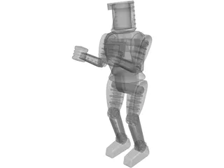 Boxing Robot 3D Model preview