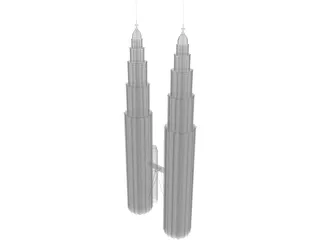 Towers Petronas 3D Model preview