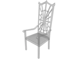 Chair Arm Highback Victorian 3D Model preview