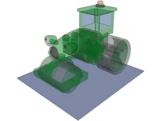 Toy Steamroller 3D Model preview