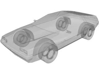 DMC DeLorean (1980) 3D Model preview