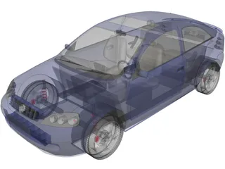 Opel Astra Coupe (1998) 3D Model preview