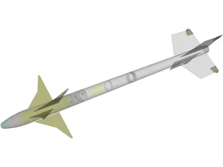 AIM-9M Sidewinder Missile 3D Model preview