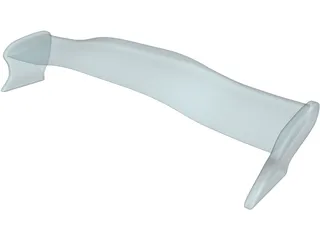 Rear Spoiler 3D Model preview