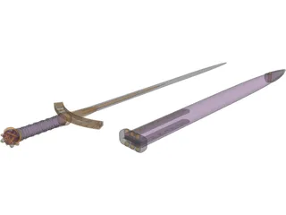 Sword Ornate Kings 3D Model preview