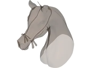 Horse Head Arabian 3D Model preview