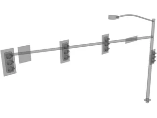 Traffic Light 3D Model preview