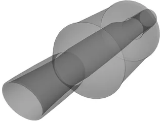 GReddy Style Muffler 3D Model preview