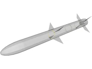 AMRAAM Missile 3D Model preview