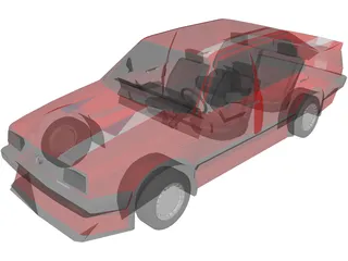 Volkswagen Jetta GTI (1987) 3D Model preview