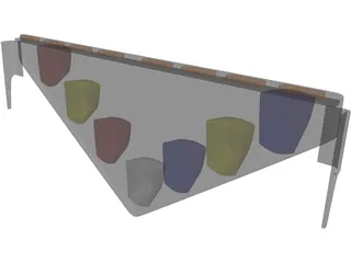 Federal Signal Jet Police Lightbar 3D Model preview