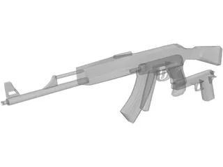 Guns 3D Model preview