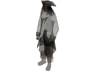 Captain Jack Sparrow 3D Model preview