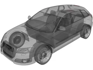 Audi A3 Sportback 3D Model preview