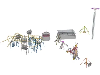 Amusement Park 3D Model preview