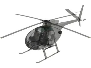 Hughes OH-6A Cayuse 3D Model preview