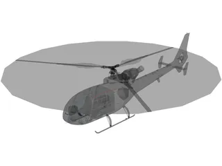 SA342 Gazelle 3D Model preview