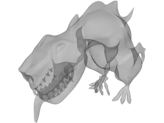 Dinosaur Cartoon 3D Model preview