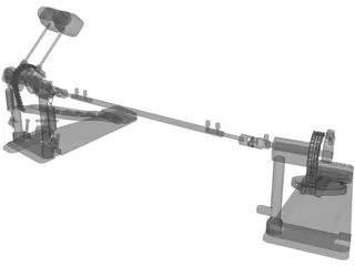DW5000 Double Pedal 3D Model preview