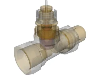 Danfoss Radiator Valve 3D Model preview