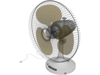 Table Fan 3D Model preview