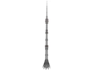 Television Tower 3D Model preview