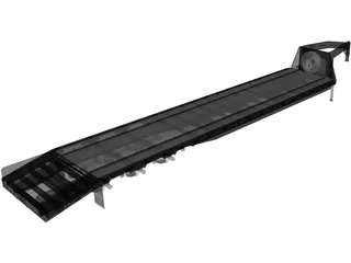 Gooseneck Trailer 3D Model preview