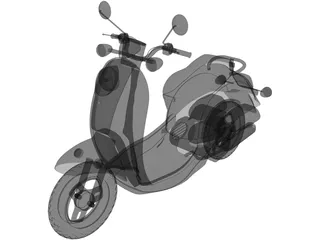 Vespa Scooter 3D Model preview