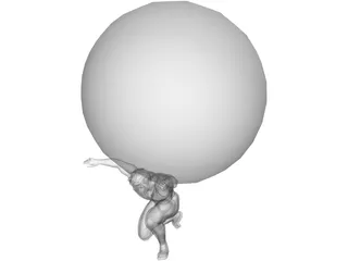 Atlas Statue 3D Model preview