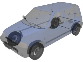 Daewoo Tico SX (1998) 3D Model preview