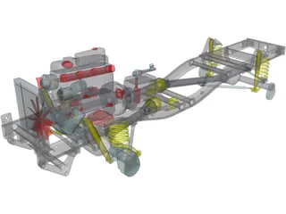 Mercedes-Benz Unimog Chassis 3D Model preview
