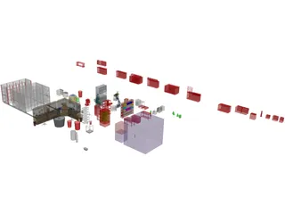 Chemical Laboratory Furniture 3D Model preview