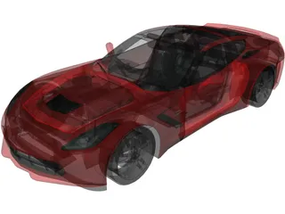 Chevrolet Corvette C7 Stingray 3D Model preview