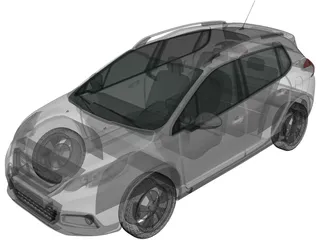 Peugeot 2008 (2013) 3D Model preview