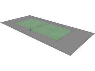 Tennis Court 3D Model preview