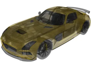 Mercedes-Benz SLS AMG Black Series (2014) 3D Model preview
