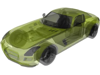 Mercedes-Benz SLS AMG Electric Drive (2014) 3D Model preview