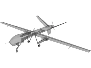 General Atomics MQ-9 Predator UAV Drone 3D Model preview