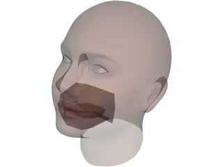 Woman Head 3D Model preview