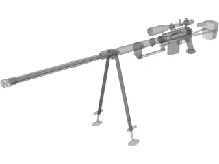 CheyTac M-200 Intervention 3D Model preview