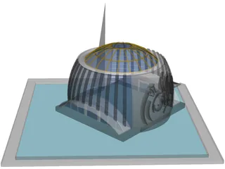 Pearl Mosque Masjid 3D Model preview