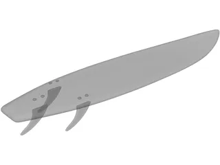 Surfboard 3D Model preview