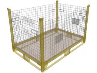 Container Metallic 3D Model preview