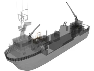 Fishing Ship 3D Model preview