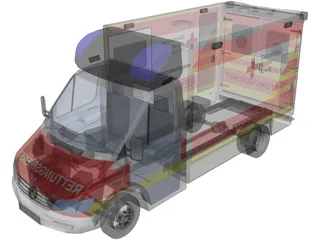 Mercedes-Benz Sprinter Ambulance 3D Model preview