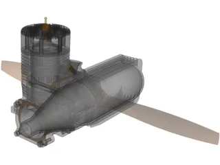 RC Model Engine 3D Model preview