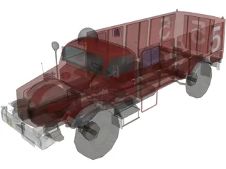 Mercedes-Benz Fire Truck 3D Model preview